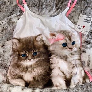 💓🐈 Girls Cat Print Bathing Suit🐈💓